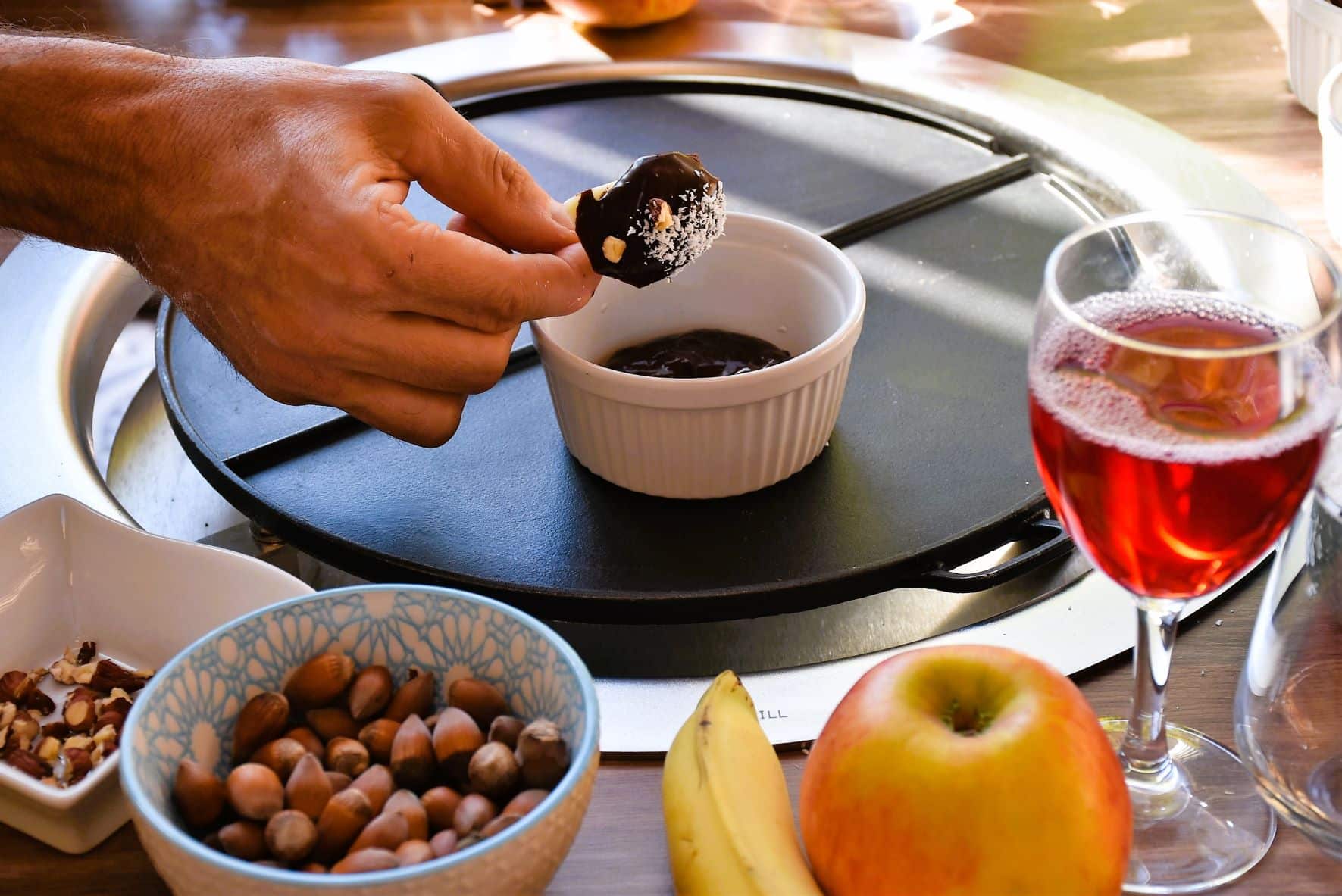 Idée recette Tabl'Grill fondue de fruits au chocolat